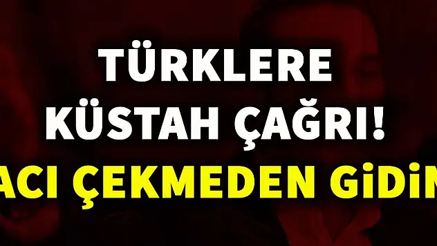Türklere küstah çağrı! Acı çekmeden gidin