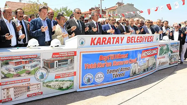 Karatay'da 1 ayda 3. temel atma