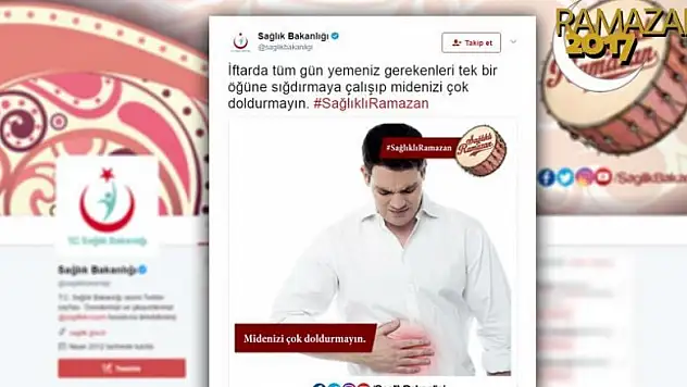 Bakanlıktan 'sağlıklı ramazan' kampanyası