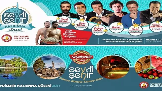 Seydişehir'de şölen başlıyor
