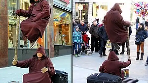 Havada duran adam şaşırttı