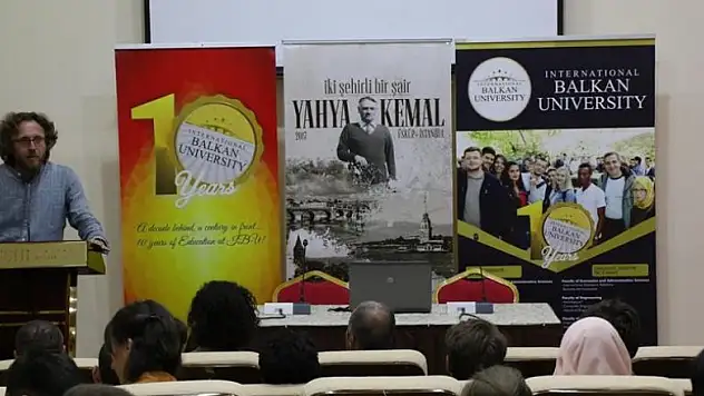 Makedonya'da 'İki şehir bir şair: Yahya Kemal' konferansı düzenlendi