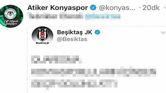 Konyaspor'dan Beşiktaş'a çok konuşulacak yanıt!