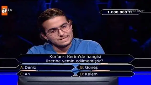 Kim Milyoner Olmak İster'de 1 milyonluk soru