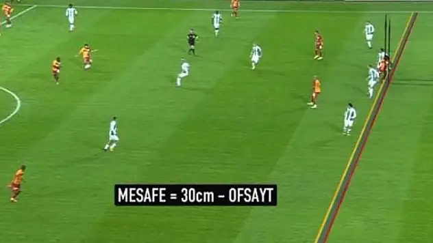 Galatasaray'ın ilk golü ofsayt