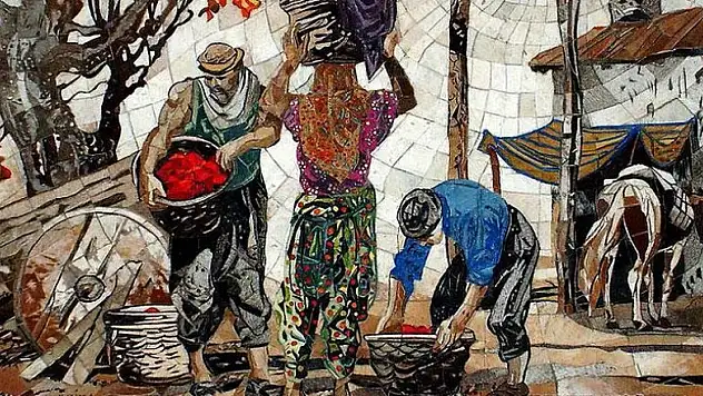 Resimlerinde at derisi kullanıyor