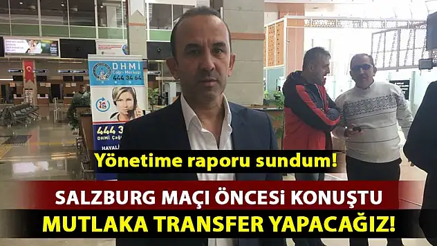 Mehmet Özdilek, Salzburg maçı öncesi konuştu! Transfer yapılacak mı?