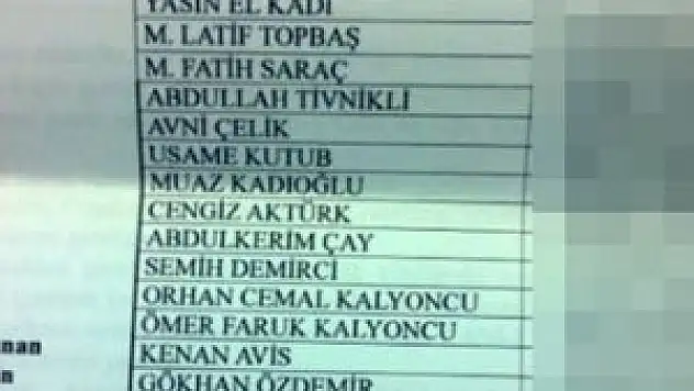 Yargı o listeden hangi isimleri sildi?