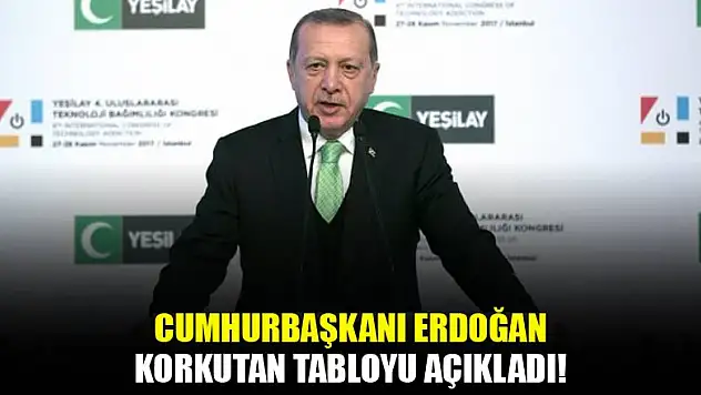 Erdoğan korkutan tabloyu canlı yayında açıkladı