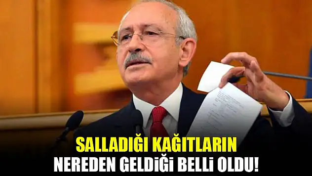 'Salladığı' kağıtların nereden geldiği belli oldu!