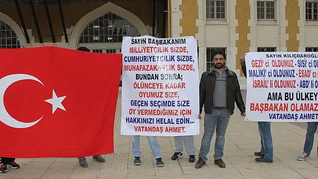 Vatandaş Ahmet'ten Başbakan Erdoğan'a destek