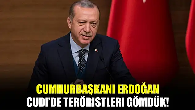 Erdoğan: Cudi'de teröristleri gömdük!