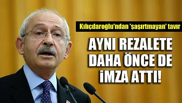Aynı rezalete daha önce de imza attı!