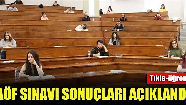 AÖF sınav sonuçları açıklandı! TIKLA ÖĞREN
