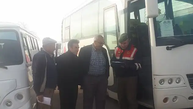 Altınekin'de okul servislerine denetim
