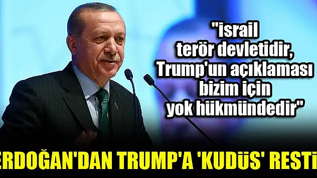 Erdoğan'dan Trump'a 'Kudüs' resti