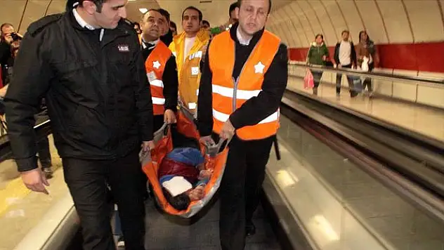 Metro güvenliğine saldırı güvenlik kamerasında