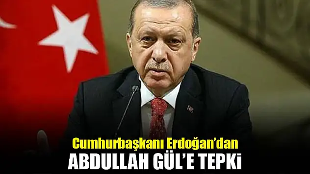 Cumhurbaşkanı Erdoğan'dan Gül'e tepki