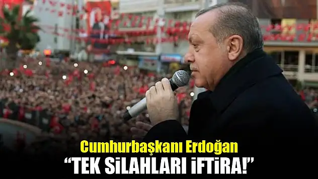 Cumhurbaşkanı Erdoğan: Tek silahları iftira