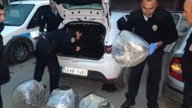 Konya'da 55 kilogram esrar ele geçirildi