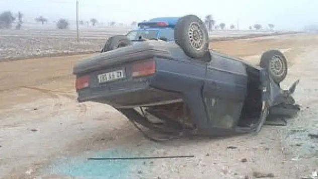 Konya'da otomobil devrildi 1 yaralı