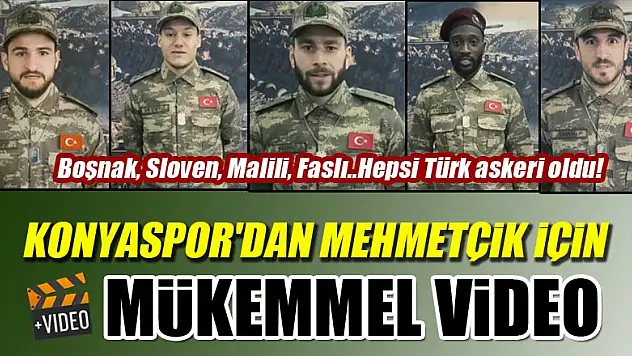 Konyaspor'dan Mehmetçik için mükemmel video!