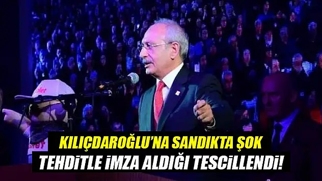 Sandıktan tehdit çıktı
