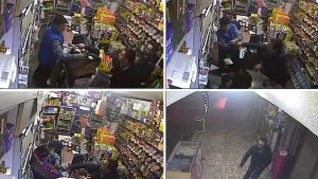 Soyguncunun elinden tabancayı böyle aldı