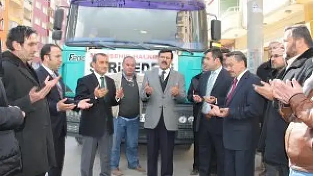 Seydişehir'den Suriye'ye yardım tırı yola çıktı