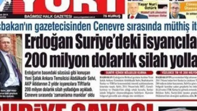 Yurt Gazetesi'nden silah yutturması