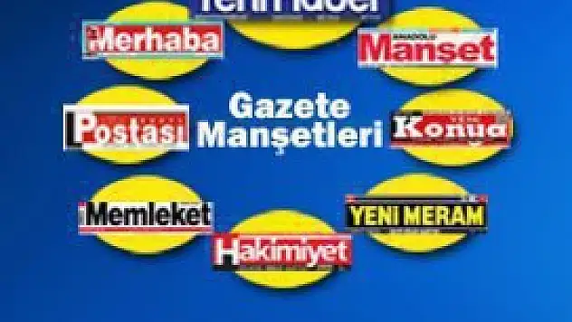 Konya'da ki gazetelerin manşetleri - 24.01.2014