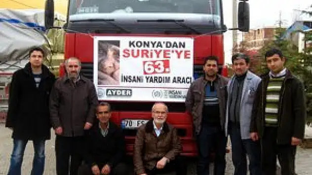 Konya'dan Suriye'ye bir tır 'bebe bisküvisi' yola çıktı