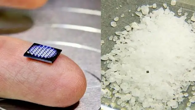 Tuz kristalinden daha küçük bilgisayar