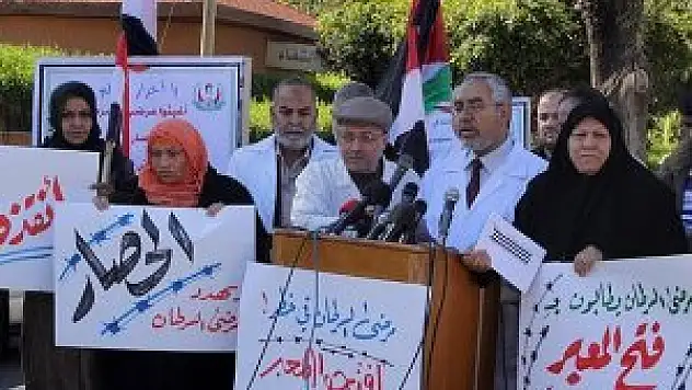 Gazze'de Refah Sınır Kapısı protestosu