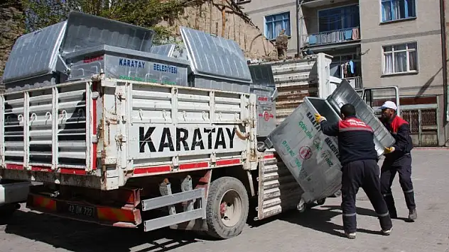 Karatay'da çöp konteynerleri yenileniyor