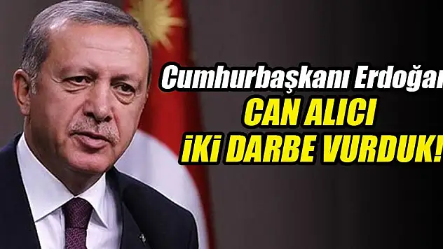 Cumhurbaşkanı Erdoğan: Can alıcı iki darbe vurduk!