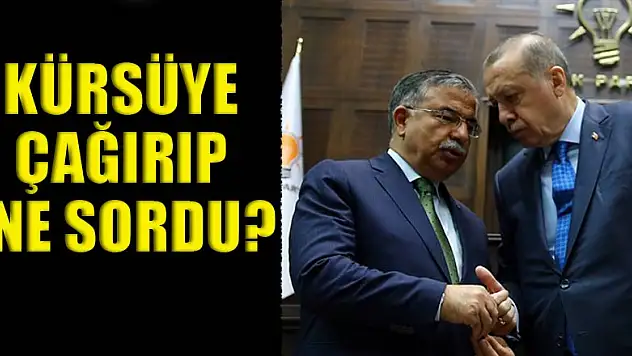 Erdoğan kürsüye çağırıp ne sordu