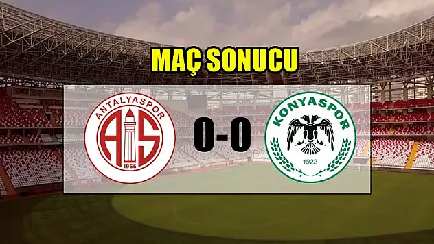 Antalyaspor 0-0 Atiker Konyaspor | MAÇ SONUCU