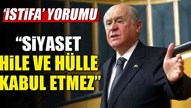 Bahçeli: Siyaset hile ve hülle kabul etmez
