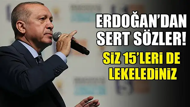 Erdoğan: Siz 15'leri de lekelediniz