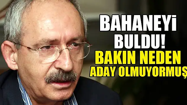 Bahaneyi buldu! Bakın neden aday olmuyormuş