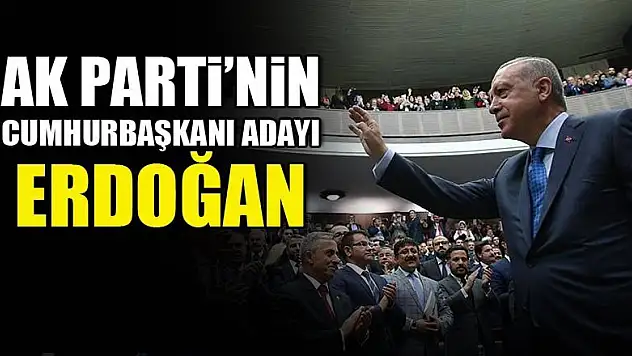 AK Parti Grubu'nun Cumhurbaşkanı adayı Erdoğan