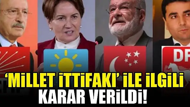 YSK 'Millet ittifakı' ile ilgili kararını verdi!