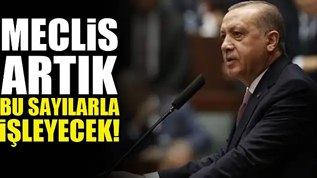 Meclis artık bu sayılarla işleyecek!