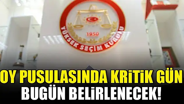 Cumhurbaşkanı adaylarının pusula kurası çekilecek