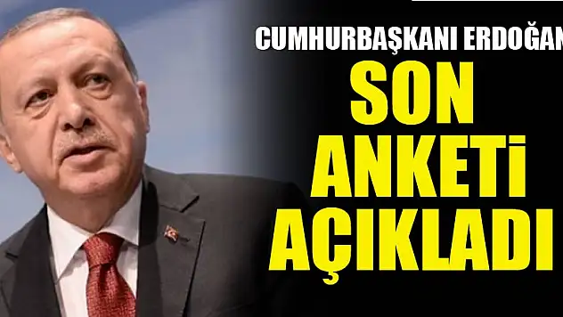 Cumhurbaşkanı Erdoğan son anketi açıkladı