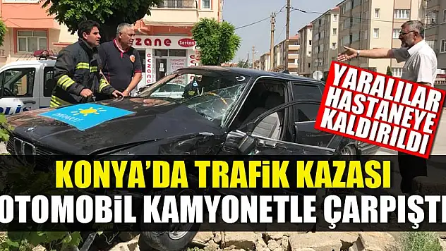 Konya'da trafik kazası! Yaralılar var