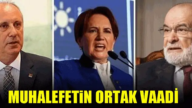 Muhalefetin ortak vaadi