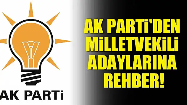 AK Parti'den 600 milletvekili adayı için rehber