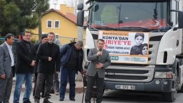 Konya'dan Suriye'ye yardım tırı